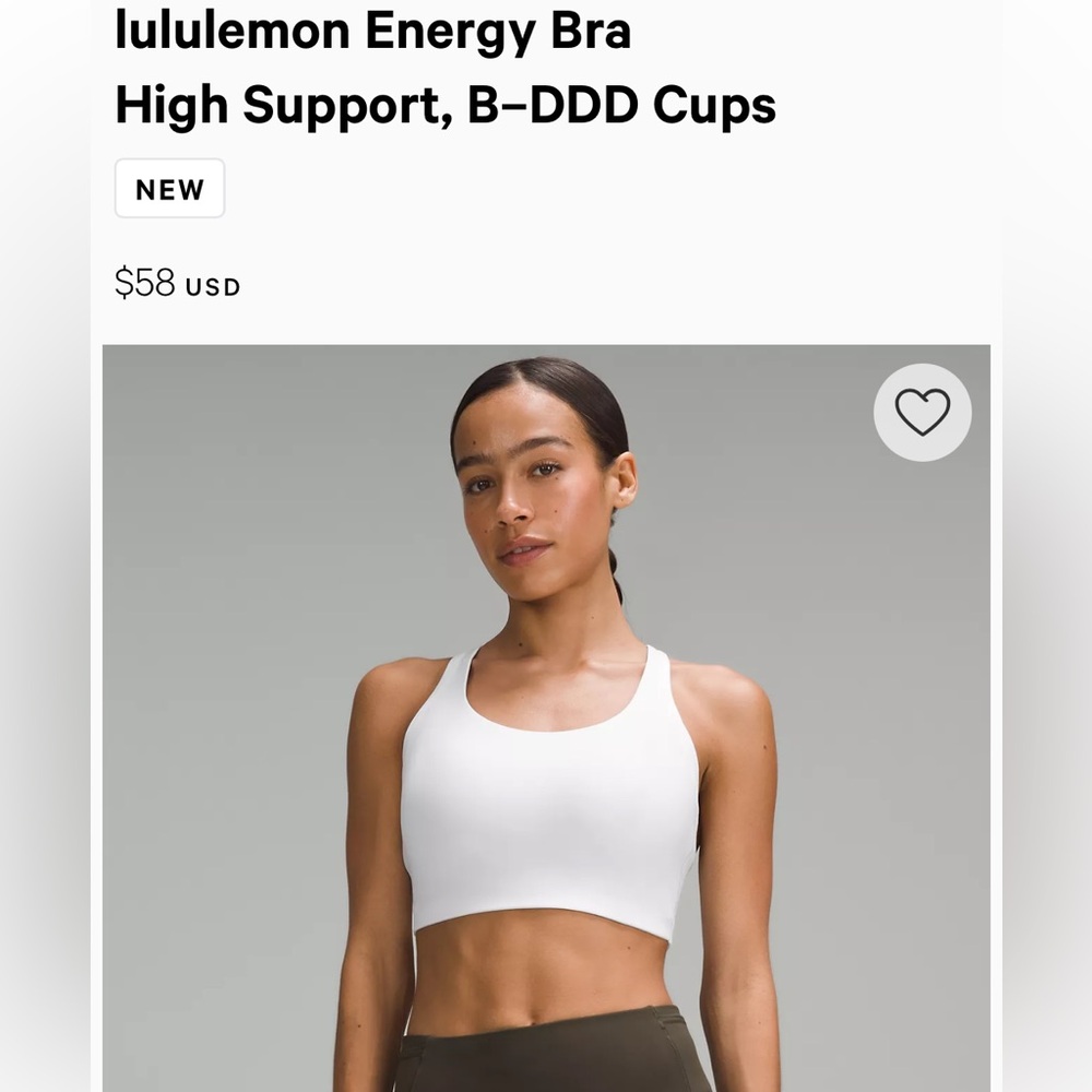 White lululemon sports top